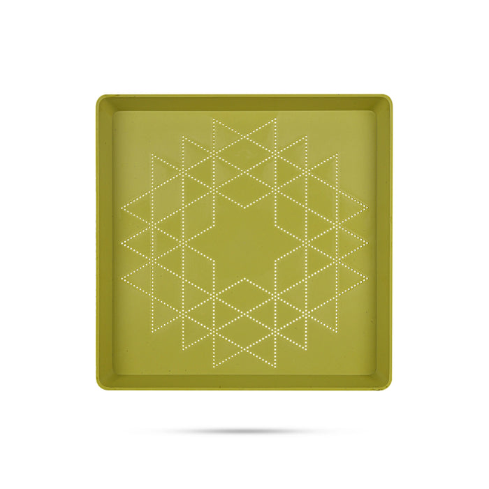 Rangoli Stencil - 6 x 6 | Kolam Achu / Dotted Design Stencil/ Muggu Jali for Floor Decor