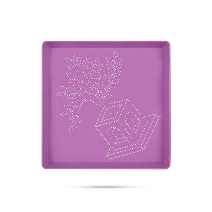 Rangoli Stencil - 6 x 6 | Kolam Achu / Dotted Design Stencil/ Muggu Jali for Floor Decor