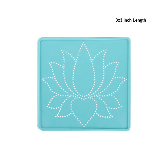 Rangoli Stencil - 3 x 3 | 12 Pcs/ Kolam Achu / Dotted Design Stencil/ Muggu Jali for Floor Decor