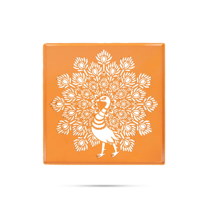 Rangoli Stencil - 12 x 12 Inches | Dotted Design Rangoli Jali / Kolam Achu For Floor Decoration