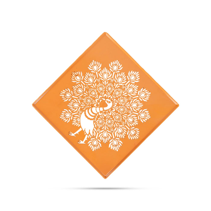 Rangoli Stencil - 12 x 12 Inches | Dotted Design Rangoli Jali / Kolam Achu For Floor Decoration