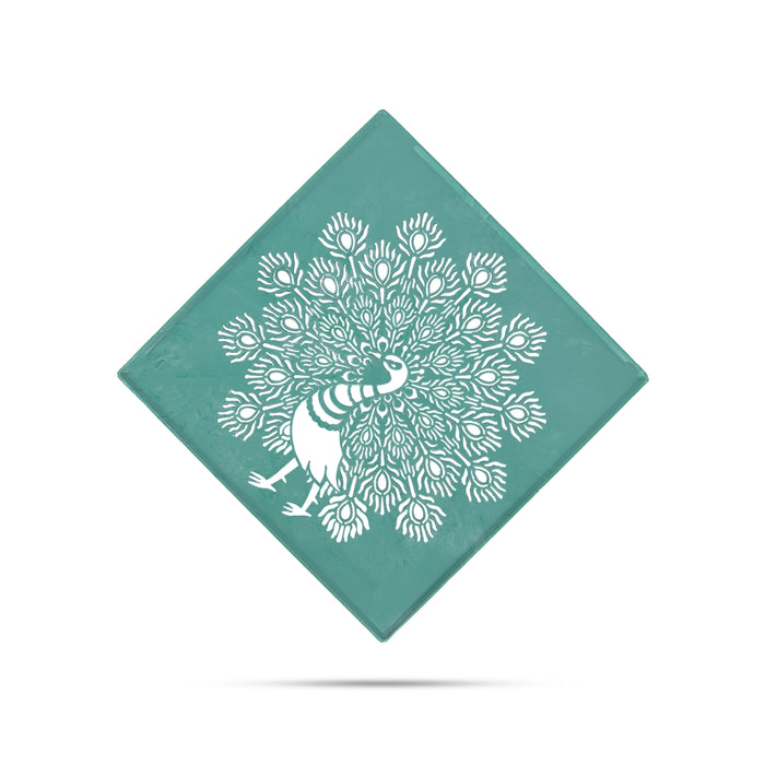 Rangoli Stencil - 12 x 12 Inches | Dotted Design Rangoli Jali / Kolam Achu For Floor Decoration