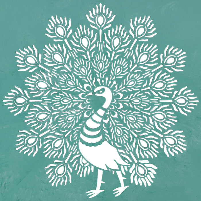 Rangoli Stencil - 12 x 12 Inches | Dotted Design Rangoli Jali / Kolam Achu For Floor Decoration