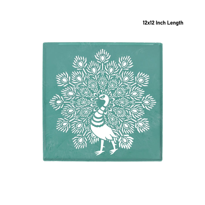Rangoli Stencil - 12 x 12 Inches | Dotted Design Rangoli Jali / Kolam Achu For Floor Decoration
