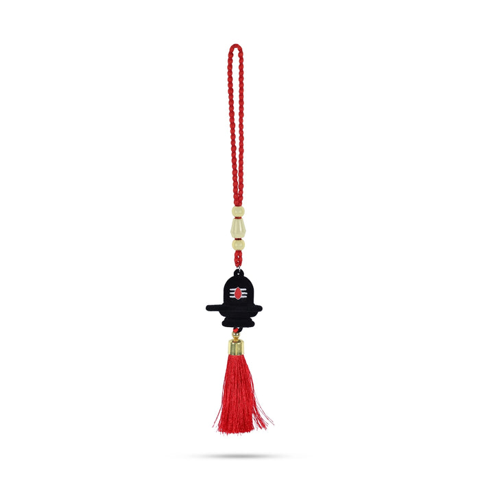 Car Hanging - 12 Inches | Black Shivling Car Mirror Hanging / Hanging Latkan