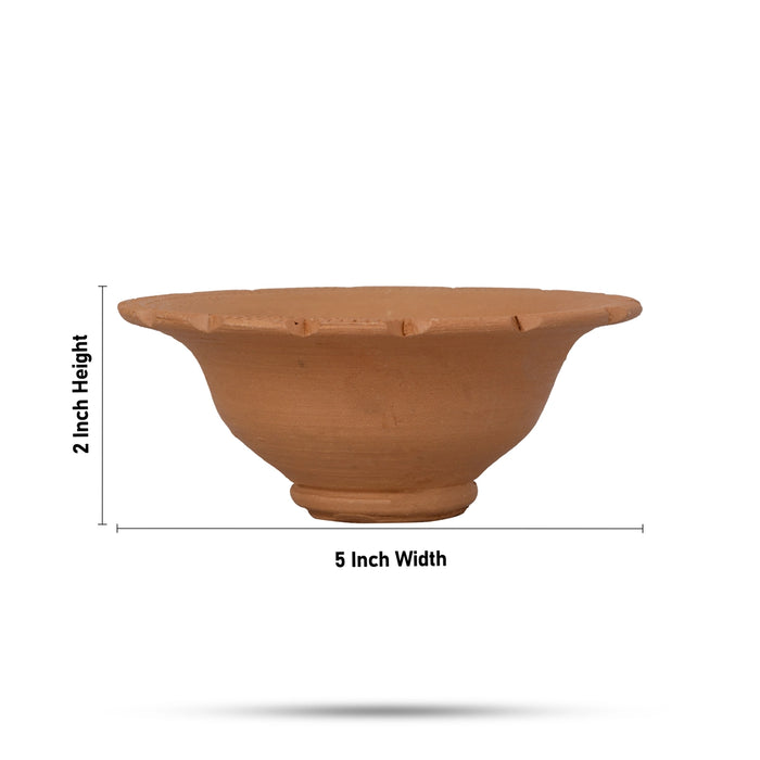 Agarbathi Stand - 2 x 5 Inches | Clay Holder/ Flower Design Holder for Incense Sticks