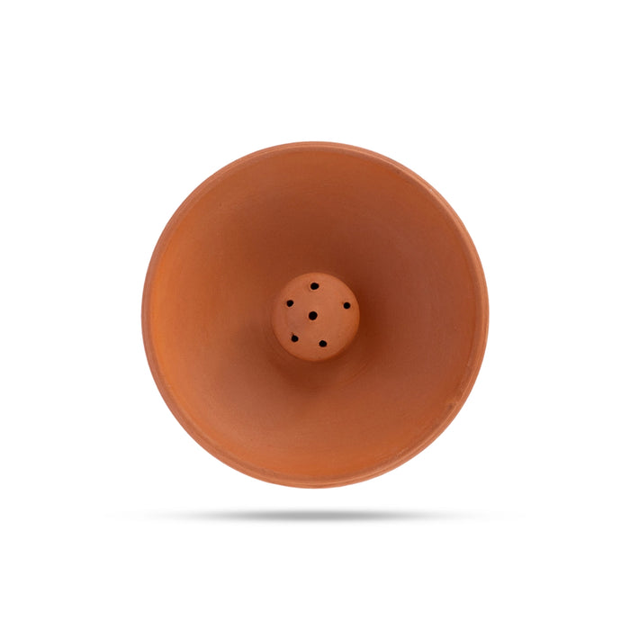 Agarbathy Holder Clay - 2 x 4.25 Inches | Plain Incense Stick Holder/ Agarbatti Stand for Pooja Room & Home Decor