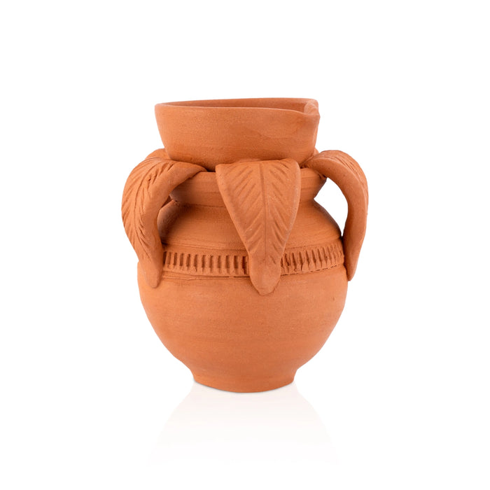 Agal Vilakku - 3.5 x 3 Inches | Clay Deepam/ Kalash Design Lamp/ Clay Diya for Pooja