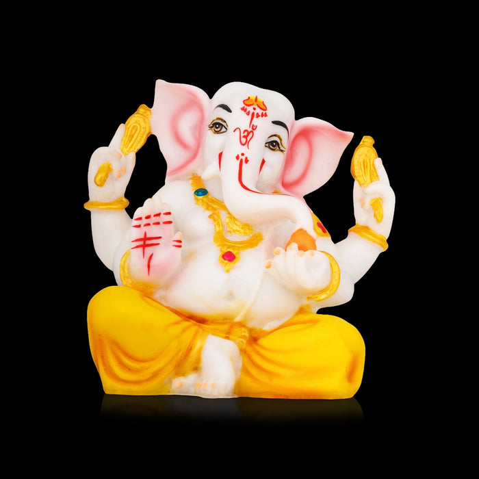 Taklu Ganesha Statue - 5.5 x 5 Inches | Resin Idol/ Lord Vinayagar Murti For Worship