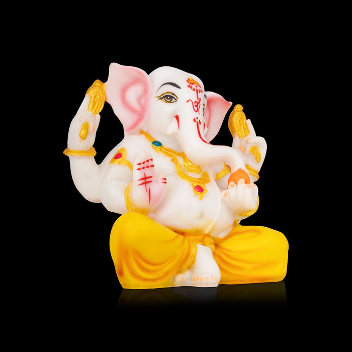 Taklu Ganesha Statue - 5.5 x 5 Inches | Resin Idol/ Lord Vinayagar Murti For Worship