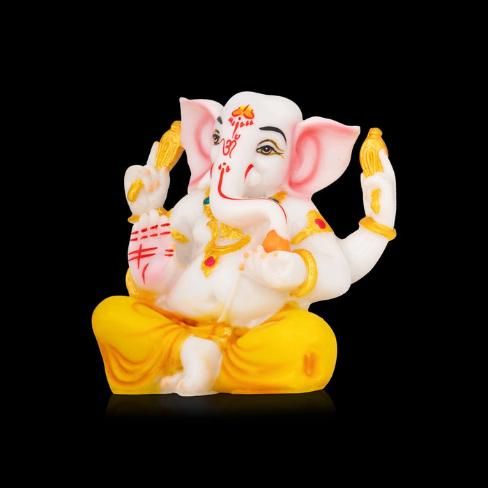 Taklu Ganesha Statue - 5.5 x 5 Inches | Resin Idol/ Lord Vinayagar Murti For Worship