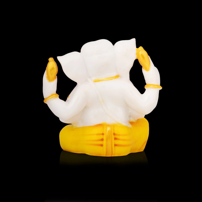 Taklu Ganesha Statue - 5.5 x 5 Inches | Resin Idol/ Lord Vinayagar Murti For Worship