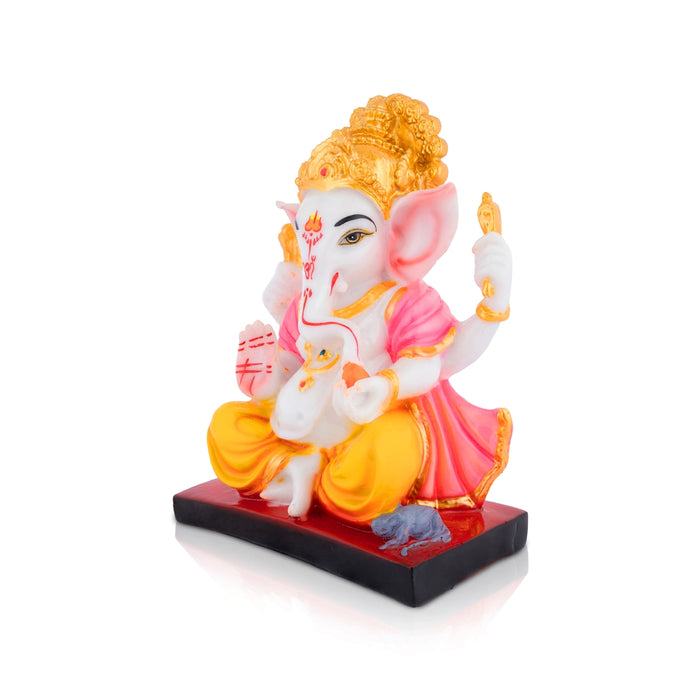 Ganpati Statue - 7 x 5.5 Inches | Resin Idol/ Pillaiyar Idol For Pooja & Living Room