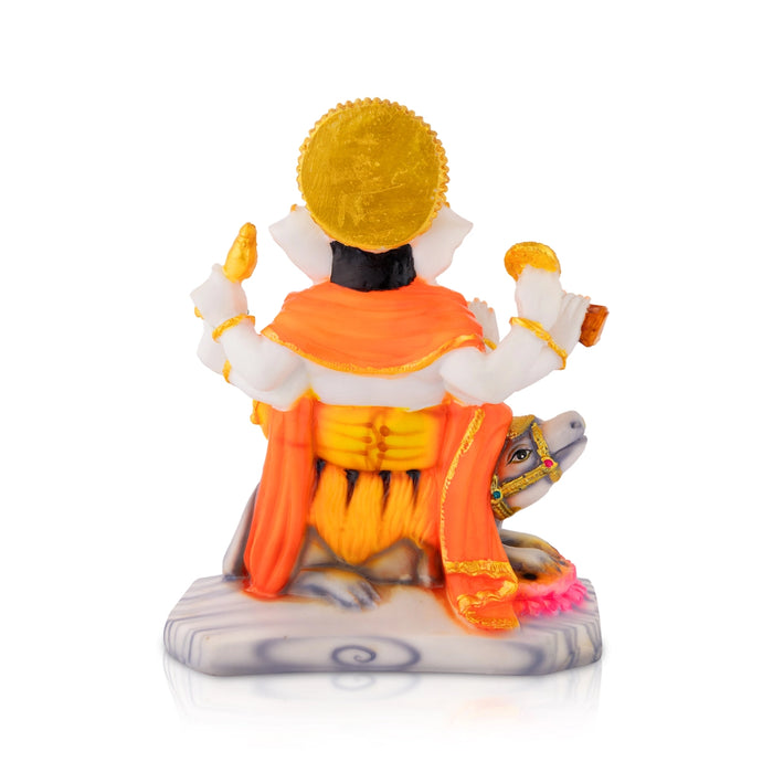 Vinayagar Sitting On Mouse Base Idol - 8 x 6.5 Inches | Resin Idol/ Ganpati Statue For Worship
