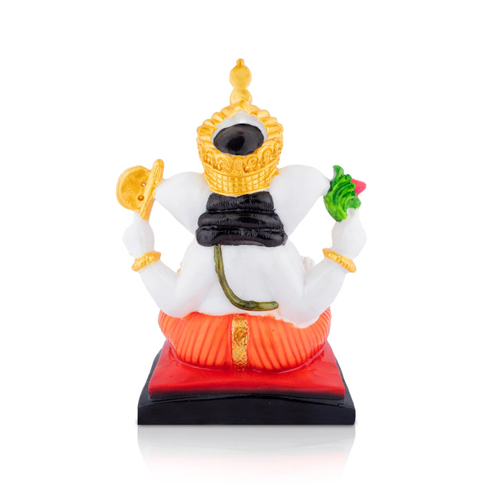 Siddhi Vinayagar Sitting On Base Statue - 12 x 8.5 Inches | Resin Idol / Ganesha Murti For Pooja Room