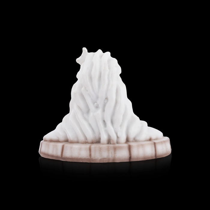 Adiyogi Statue - 3 x 3.5 Inches | Radium White Colour Shiva Statue/ Adiyogi Murti for Pooja Decor