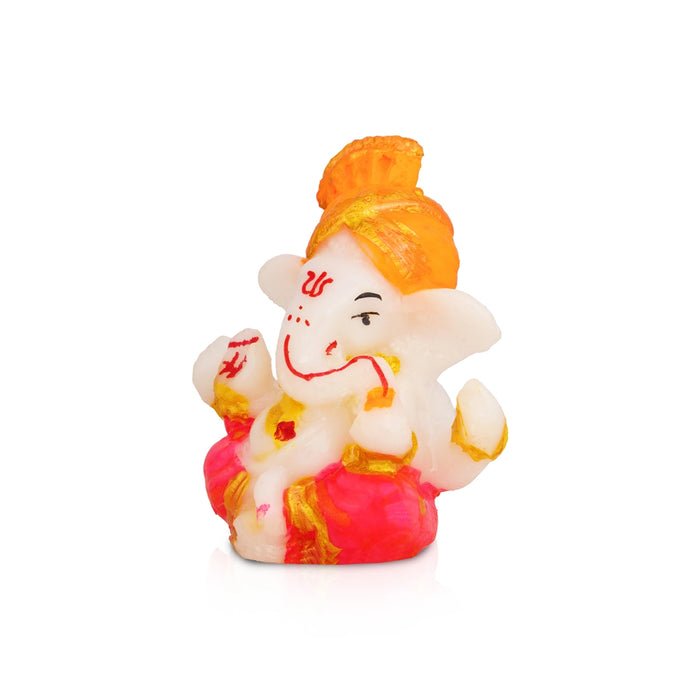Ganesha Sitting Murti - 2.75 x 2 Inches | Resin Idol/ Vinayagar Statue For Living Space & Gifting