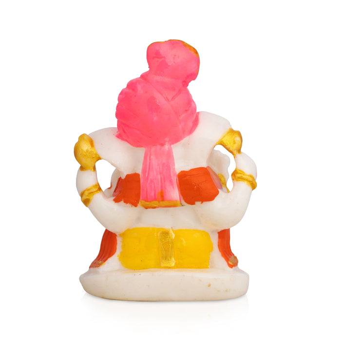 Ganesha Sitting on Base Murti - 3 x 2 Inches | Resin Idol/ Vinayagar Statue For Pooja Space