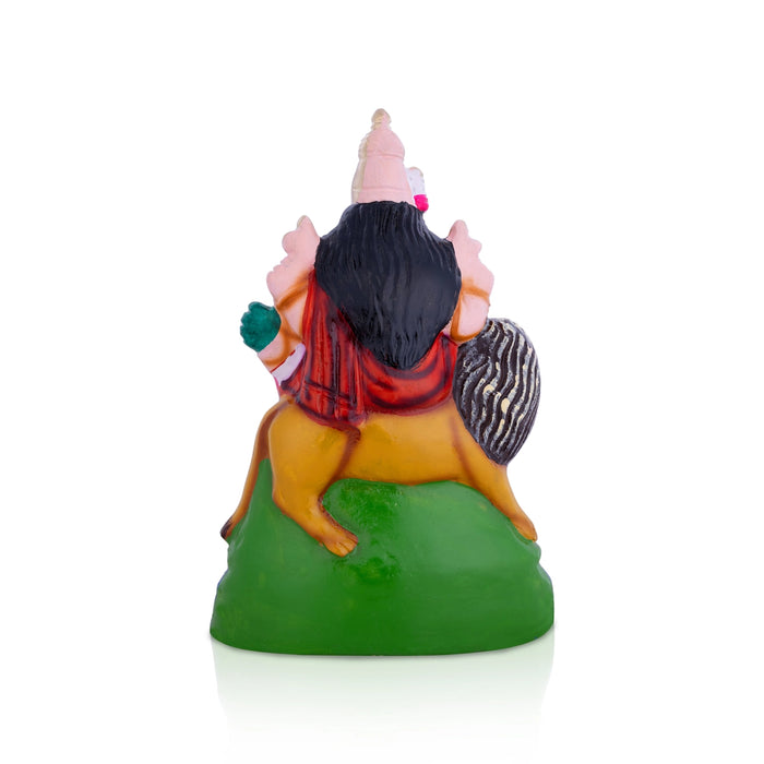 Simhavahini Durga Idol Paper Mache Golu Bommai- 11 X 7 Inches | Giri Golu Doll/ Navaratri Gombe/Navratri Decor