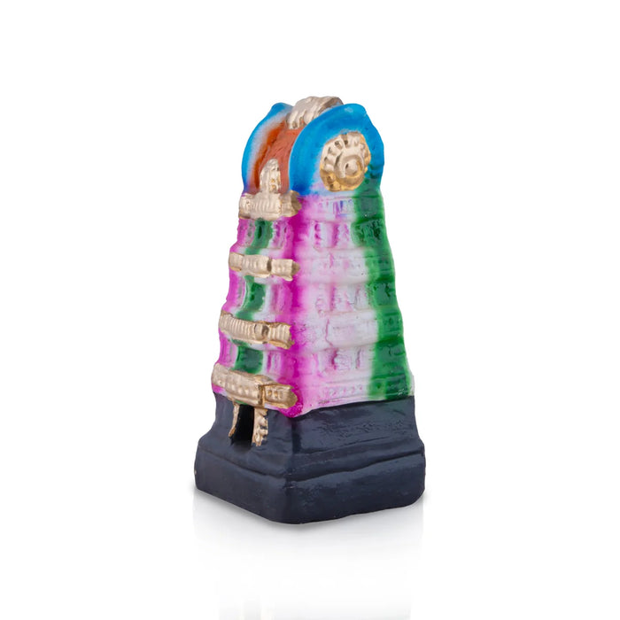 Gopuram Clay Golu Bommai - 6 x 3 Inches | Giri Golu Doll/ Navaratri Golu Bomma/Gombe/Bommai