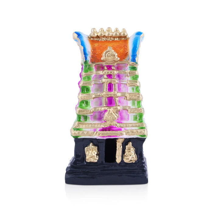 Gopuram Clay Golu Bommai - 10 x 5 Inches | Giri Golu Doll/ Navaratri Golu Bomma/Gombe/Bommai