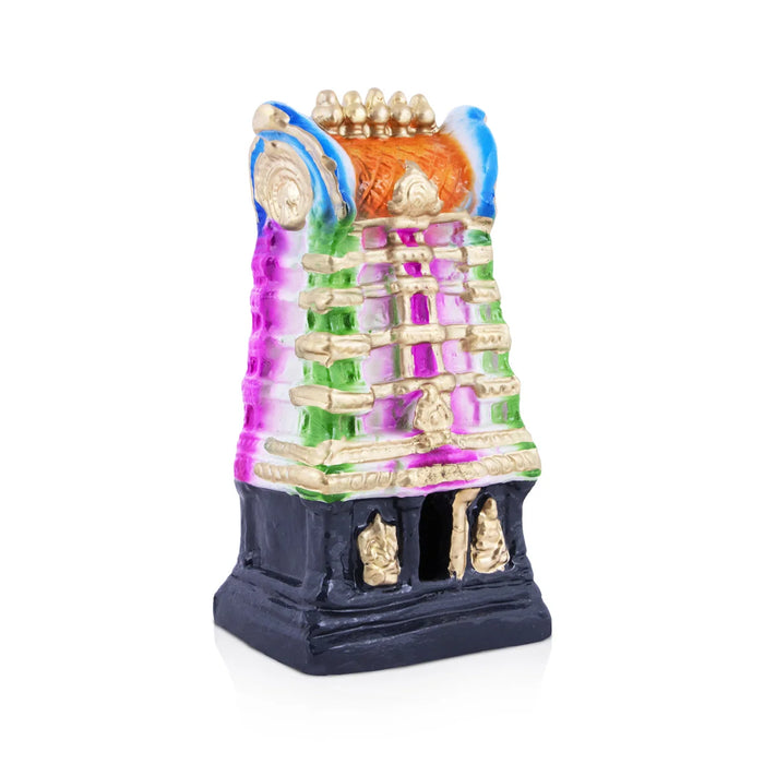 Gopuram Clay Golu Bommai - 10 x 5 Inches | Giri Golu Doll/ Navaratri Golu Bomma/Gombe/Bommai