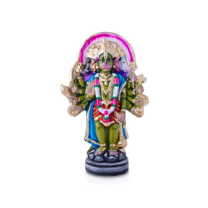 Hanuman Panchmukhi Clay Golu Bommai - 15 x 9 Inches | Giri Golu Doll/ Navaratri Golu Bomma/Gombe/Bommai