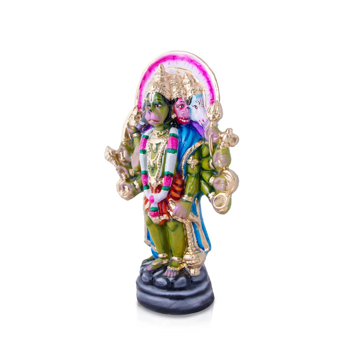 Hanuman Panchmukhi Clay Golu Bommai - 15 x 9 Inches | Giri Golu Doll/ Navaratri Golu Bomma/Gombe/Bommai