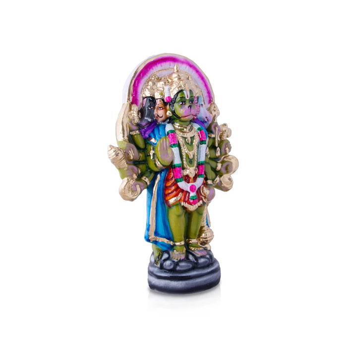 Hanuman Panchmukhi Clay Golu Bommai - 15 x 9 Inches | Giri Golu Doll/ Navaratri Golu Bomma/Gombe/Bommai