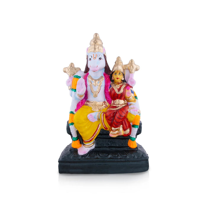 Lakshmi Hayagreevar Clay Golu Bommai - 13 x 8 Inches | Giri Golu Doll/ Navaratri Golu Bomma/Gombe/Bommai