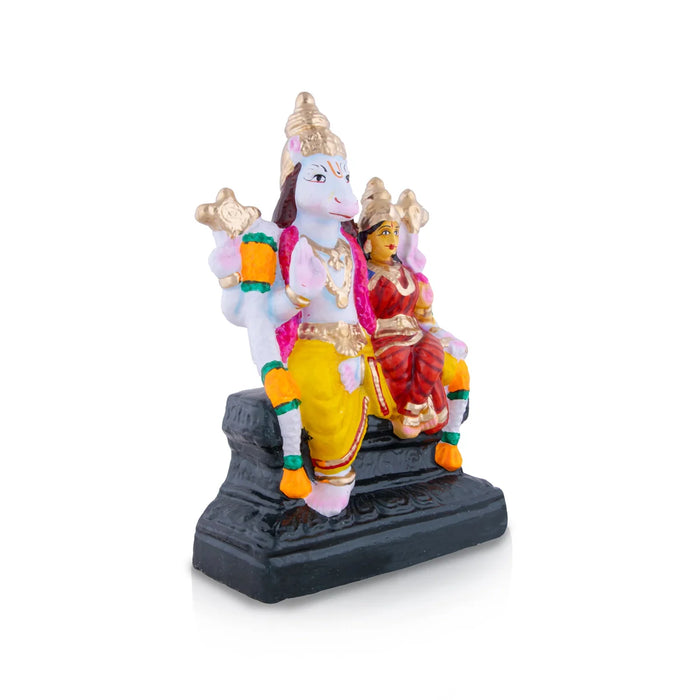 Lakshmi Hayagreevar Clay Golu Bommai - 13 x 8 Inches | Giri Golu Doll/ Navaratri Golu Bomma/Gombe/Bommai