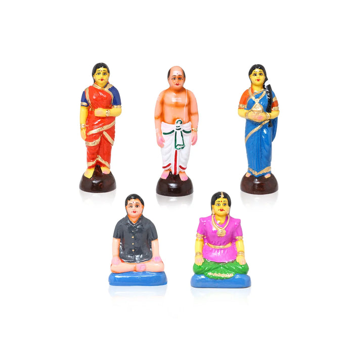 Marriage Paper Mache Golu Bommai Set - 14 Inches | Giri Golu Doll/ Navaratri Golu Bomma/Gombe/Bommai