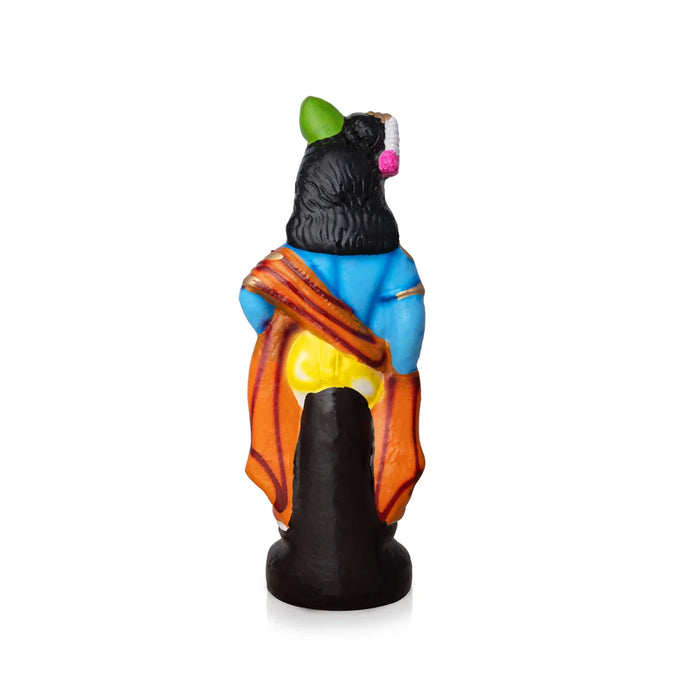 Krishna Standing Clay Golu Bommai - 11 x 4 Inches | Giri Golu Doll/ Navaratri Golu Bomma/Gombe/Bommai