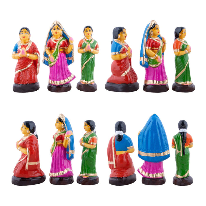 Krishna Govardhana Giri Clay Golu Bommai Set - 17 x 5 Inches | Giri Golu Doll/Navaratri Golu Bomma/Gombe