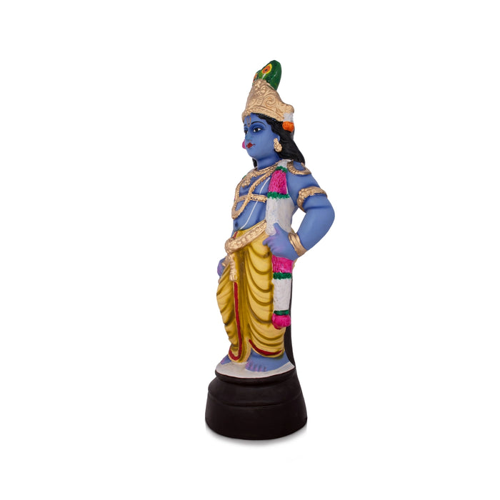 Vithoba Krishna Clay Golu Bommai - 18 x 7 Inches | Giri Golu Bomma/ Navaratri Kolu Doll/ Dasara Doll