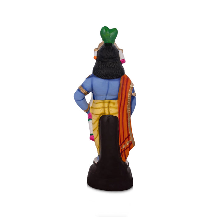 Vithoba Krishna Clay Golu Bommai - 18 x 7 Inches | Giri Golu Bomma/ Navaratri Kolu Doll/ Dasara Doll