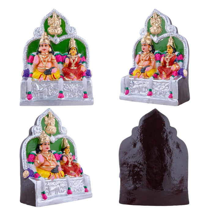 Lakshmi Kubera Clay Golu Bommai Set - 11 x 8 Inches | Giri Golu Doll/ Navaratri Golu Bomma/Gombe/Bommai