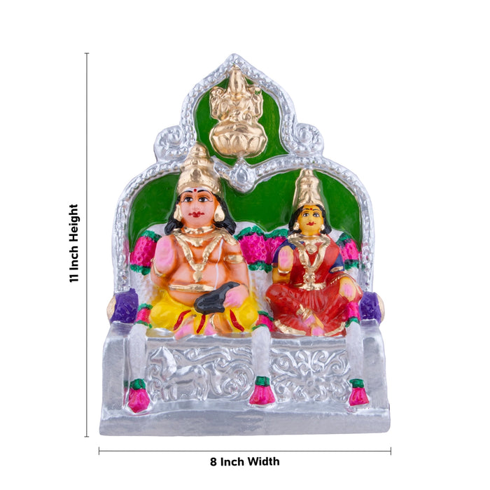 Lakshmi Kubera Clay Golu Bommai Set - 11 x 8 Inches | Giri Golu Doll/ Navaratri Golu Bomma/Gombe/Bommai