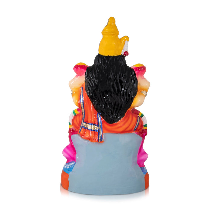 Lakshmi Sitting On Lotus Paper Mache Golu Bommai - 17 x 9 Inches | Giri Golu Doll/ Navaratri Golu Bomma/Gombe/Bommai