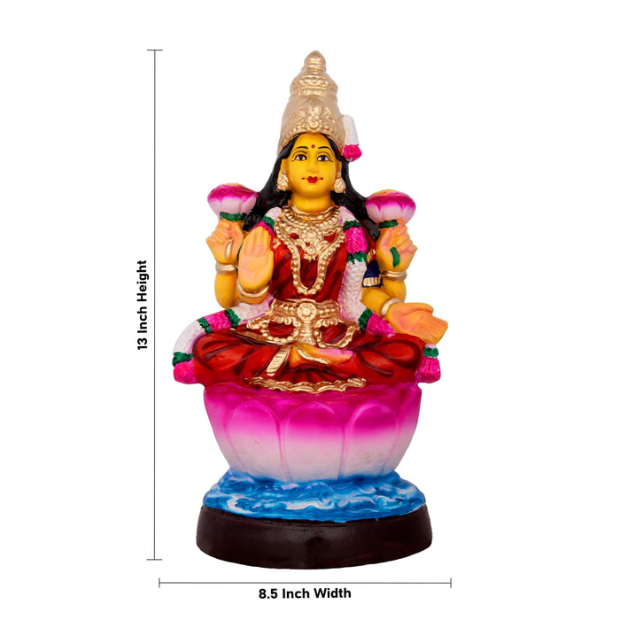 Laxmi Devi Paper Mache Golu Bommai - 13 x 8.5 Inches | Giri Golu Doll/ Navaratri Golu Bomma/Gombe/Bommai