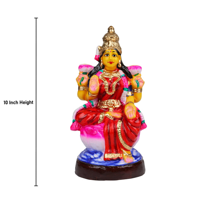 Lakshmi Clay Golu Bommai - 10 inches | Giri Golu Doll / Navaratri Golu Bomma / Gombe / Bommalu