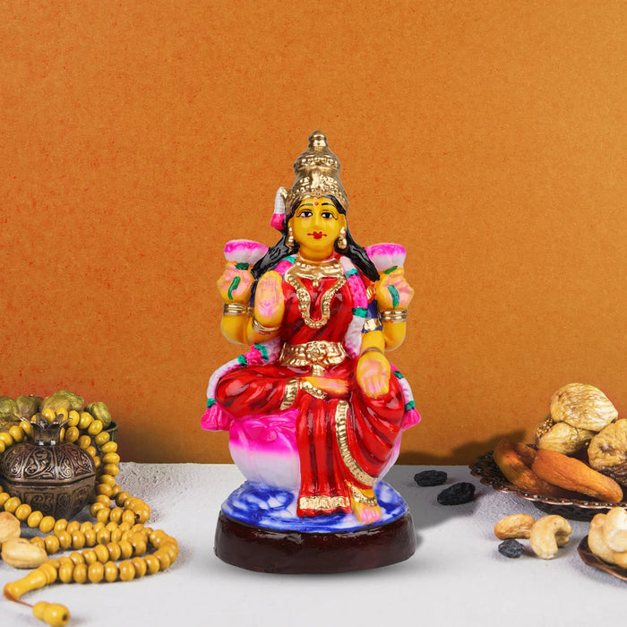Lakshmi Clay Golu Bommai - 10 inches | Giri Golu Doll / Navaratri Golu Bomma / Gombe / Bommalu