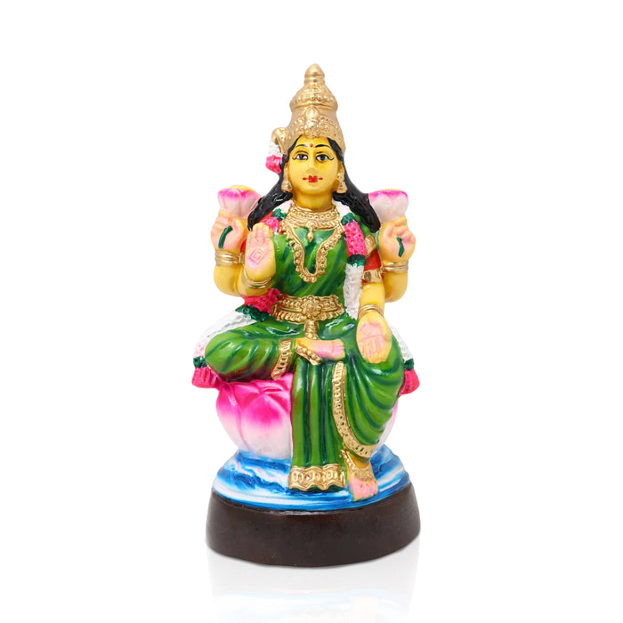 Lakshmi Idol Paper Mache Golu Bommai - 11 X 5 Inches | Navaratri Golu Gombe/ Giri Golu Doll/ Navratri Decor
