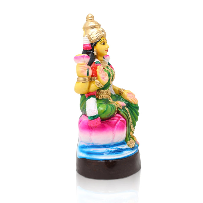 Lakshmi Idol Paper Mache Golu Bommai - 11 X 5 Inches | Navaratri Golu Gombe/ Giri Golu Doll/ Navratri Decor