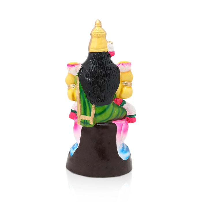 Lakshmi Idol Paper Mache Golu Bommai - 11 X 5 Inches | Navaratri Golu Gombe/ Giri Golu Doll/ Navratri Decor