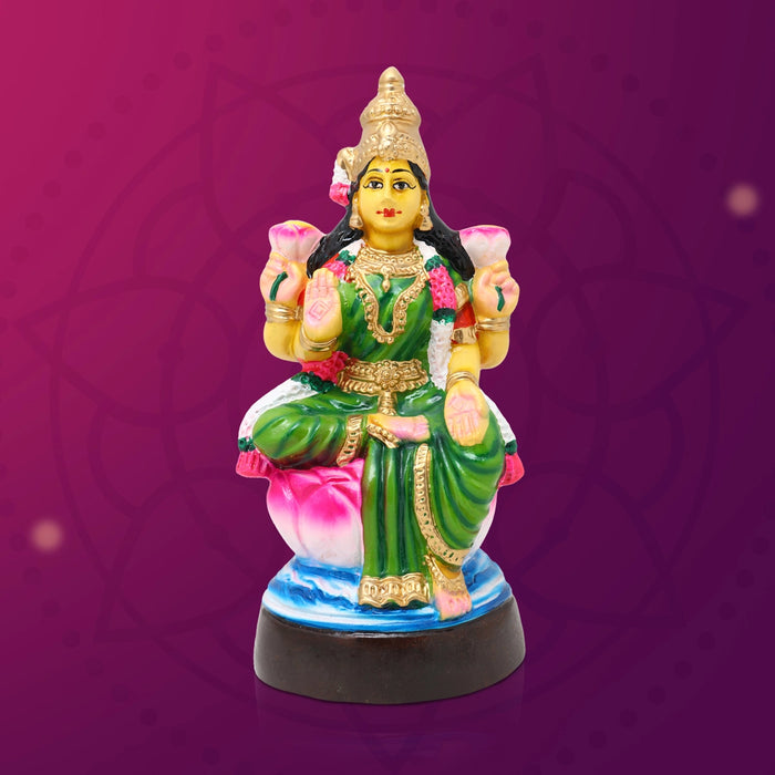 Lakshmi Idol Paper Mache Golu Bommai - 11 X 5 Inches | Navaratri Golu Gombe/ Giri Golu Doll/ Navratri Decor