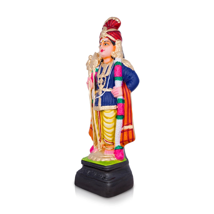 Raja Alankaram Murugan Paper Mache Golu Bommai - 18 x 7 Inches | Giri Golu Doll/ Navaratri Golu Bomma/Gombe/Bommai