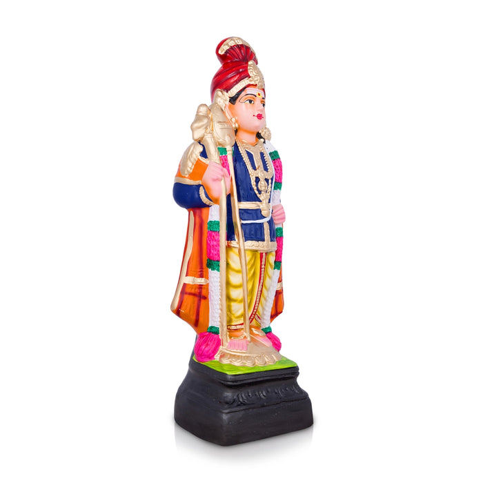 Raja Alankaram Murugan Paper Mache Golu Bommai - 18 x 7 Inches | Giri Golu Doll/ Navaratri Golu Bomma/Gombe/Bommai