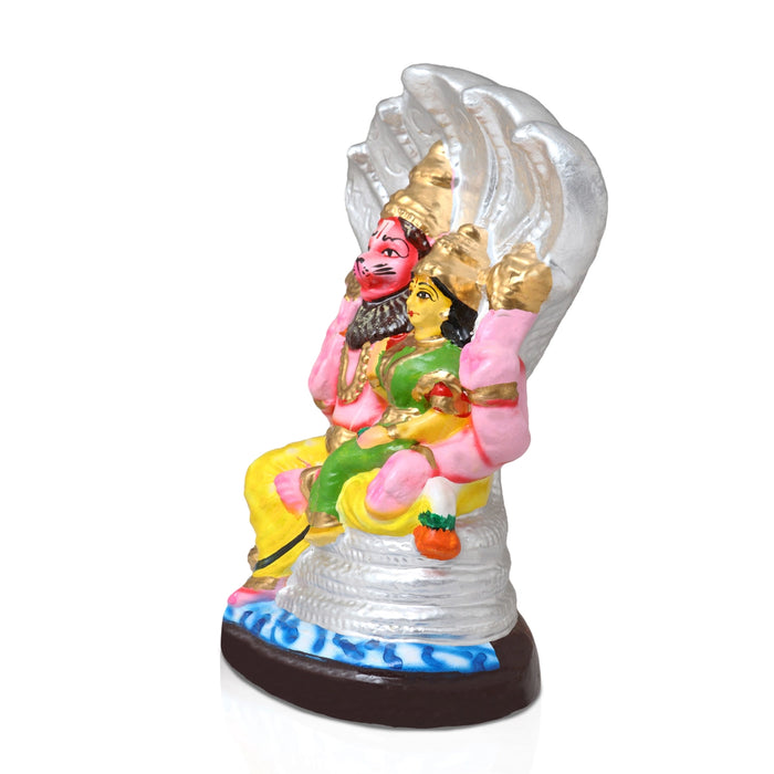 Lakshmi Narasimha Swamy Vigraham Clay Golu Bommai- 10 X 6 Inches | Giri Golu Doll/Navaratri Gombe/Navratri Decor