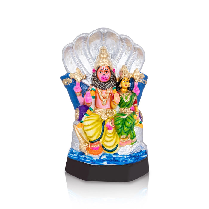 Lakshmi Narasimhar Paper Mache Golu Bommai - 15 x 8.5 Inches | Giri Golu Doll/ Navaratri Golu Bomma/Gombe